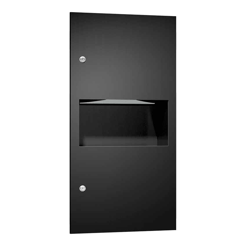 Simplicity™ in Matte Black Paper Towel Dispenser & Waste